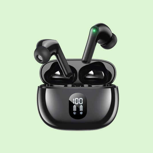 Wireless Bluetooth earbuds with noise cancellation